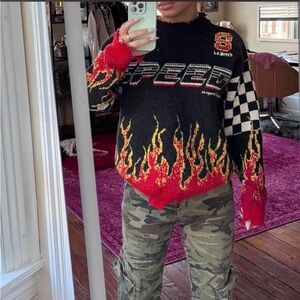 Black & Red NASCAR style sweater